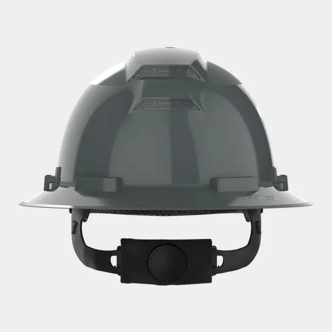 HexArmor Ceros® XP300E Non-Vented Full-Brim Safety Helmet (Grey, One Helmet)