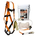 Malta Dynamics 50' Roofer's Safety Bucket Kit – Complete Fall Protection System