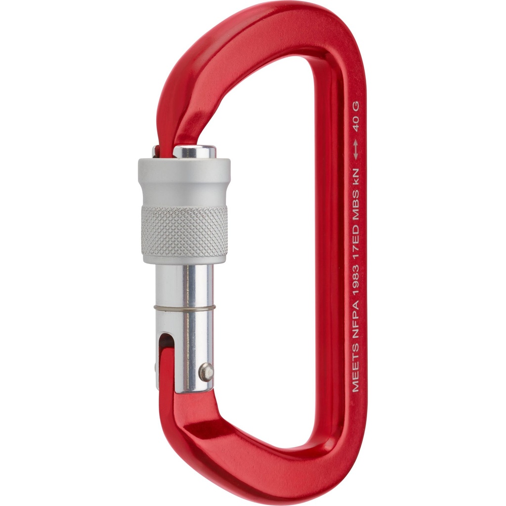 NRS NFPA G-Rated Master-D Screw Lock Carabiner – 40 kN