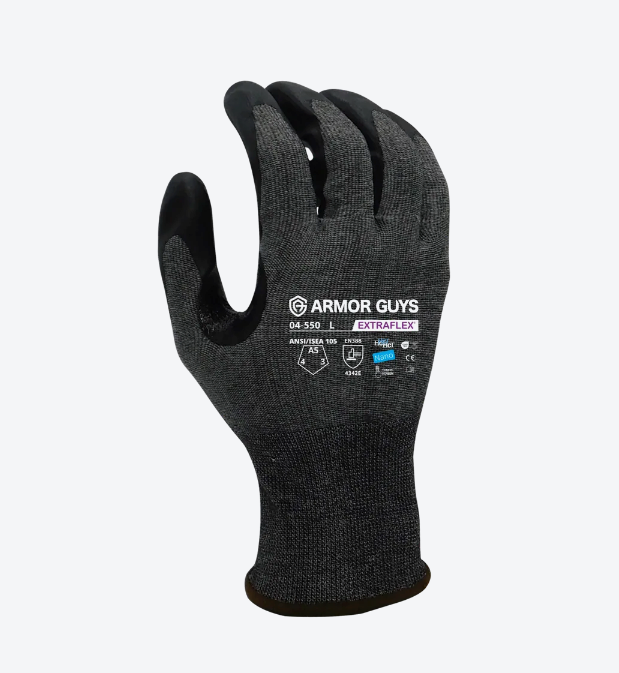 Armor Guys Extraflex 04-550 A5 Cut Resistant High-Dexterity Work Gloves – (12-Pack)