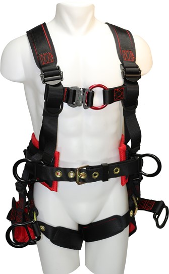 Elk River Raven Tower Harness – 6 D-Ring, Removable Adjustable Seat, Breathable Mesh Padding