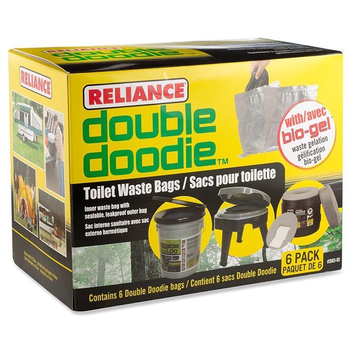 Reliance Double Doodie Toilet Waste Bags – (6-Pack)