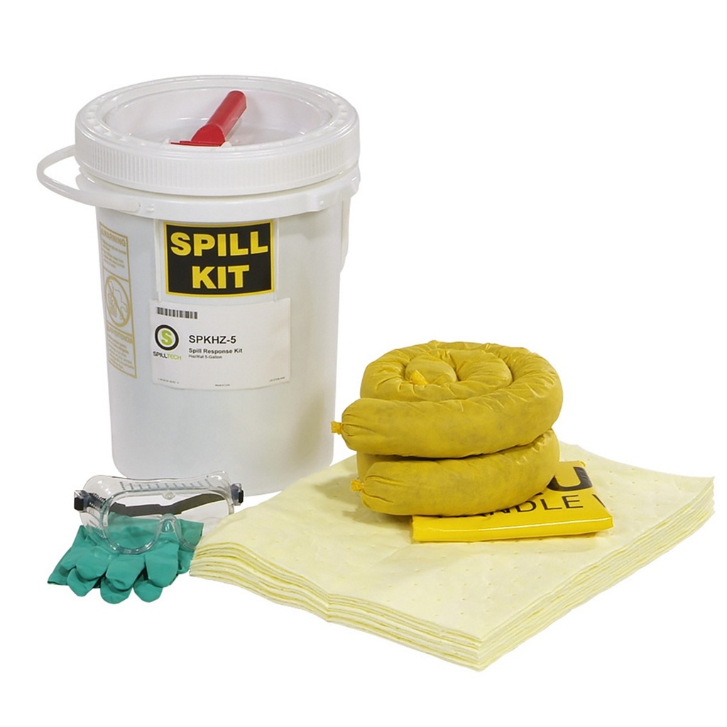 [VO-SPT-SPKHZ-5] SpillTech HazMat 5-Gallon Spill Kit | Absorbs 4.6 gal