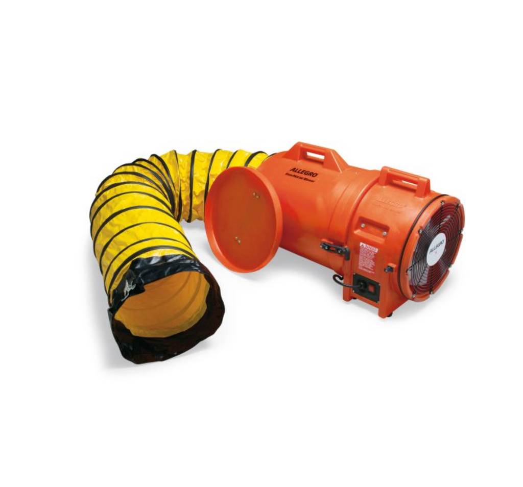 Allegro 12" Axial AC Plastic Blower with Canister and 25' Ducting