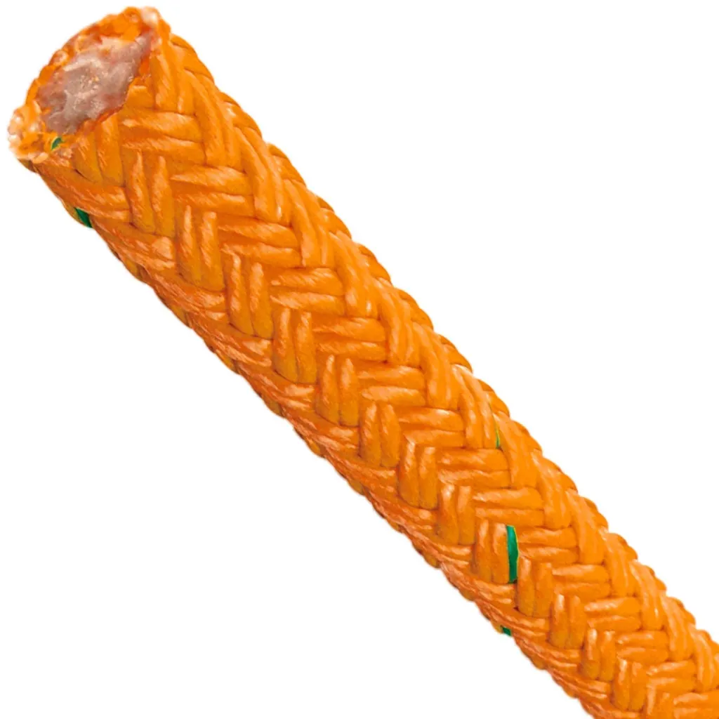 [Unavailable] Samson Stable Braid 1/2" Rigging Rope - Orange (150' (46 m), Two Sewn Eyes)