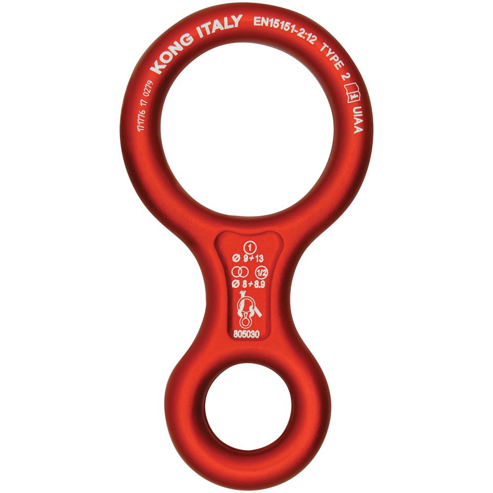 KONG 8 Classic Figure 8 Descender (Anodized Red)