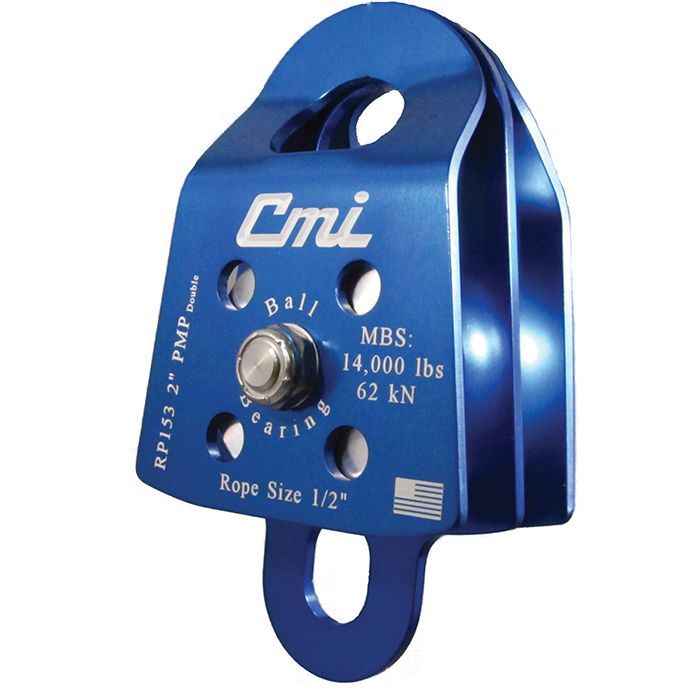 [VO-LM-435489] CMI 2" Prusik Minding Double Aluminum Sheave Pulley