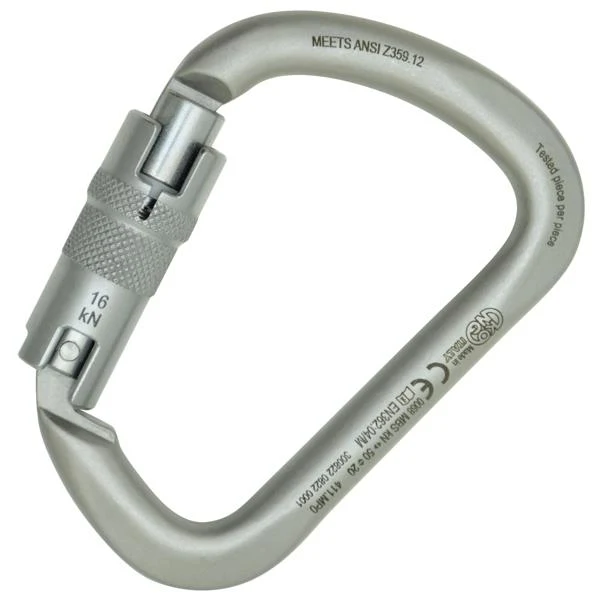 KONG X-Large Carbon Auto Block ANSI Steel Carabiner | Lunar White