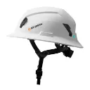STUDSON SHK-1 Full-Brim Non-Vented Safety Helmet – White & Gray
