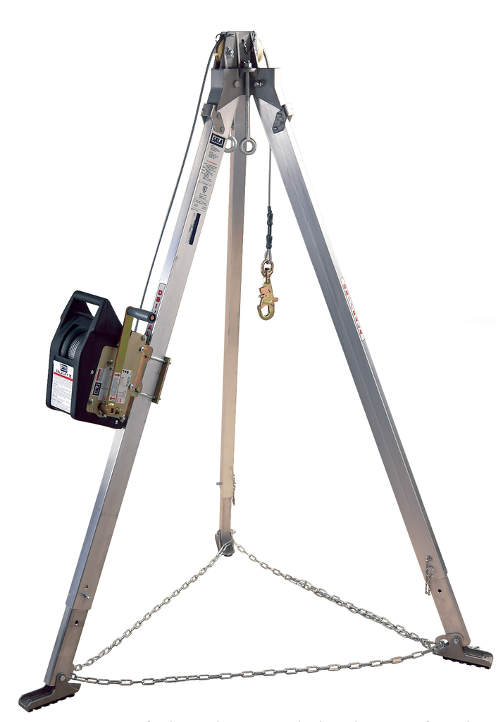 3M DBI-SALA Confined Space Aluminum Tripod with Winch 8301085 – 9 ft., 120 ft. Stainless-Steel Cable