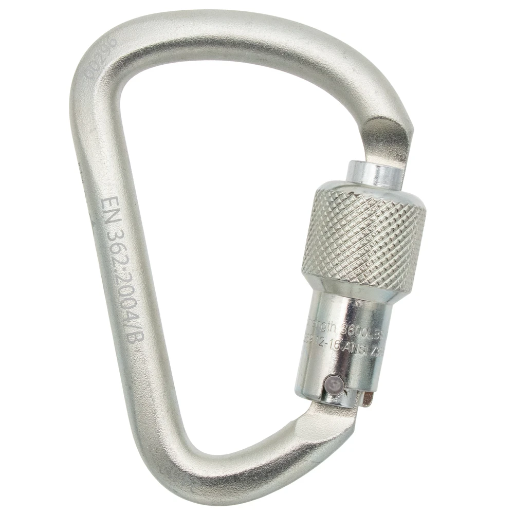 Notch Modified D Steel Carabiner – Triple-Action Auto Lock