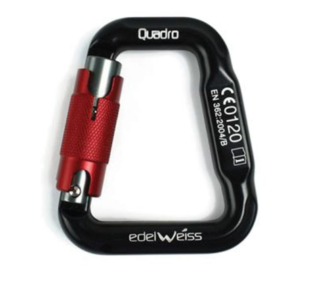 Edelweiss Quadro Junction Carabiner, Black