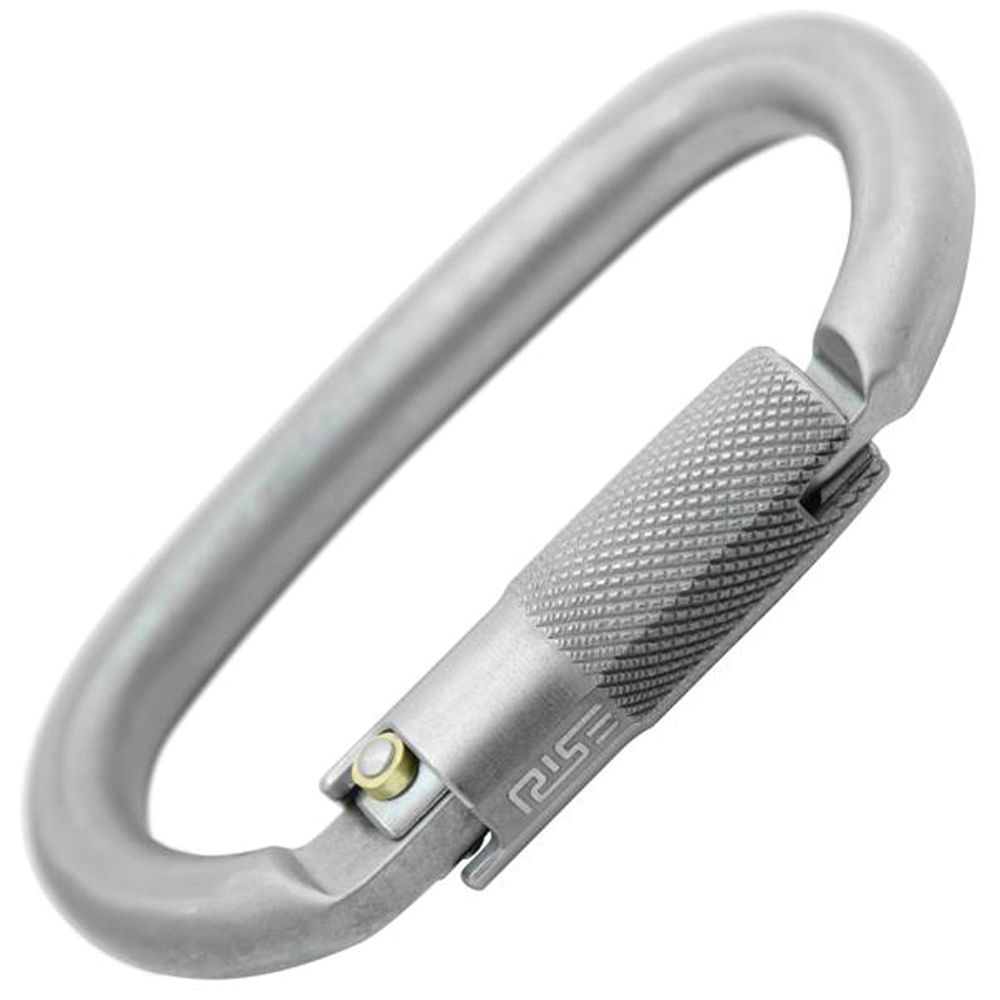 Kong Ovalone Carbon Steel RISE Lock Carabiner, Lunar White