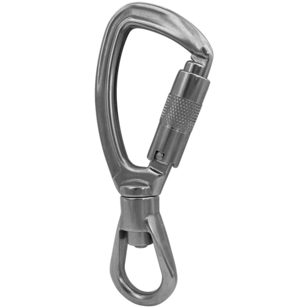 ISC KH250 Swivel Eye Supersafe Triple-Lock Stainless Steel Carabiner